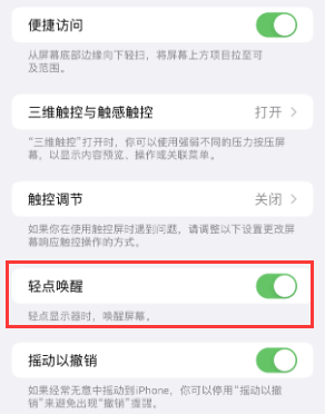 巴彦苹果授权维修站分享iPhone轻点无法唤醒怎么办 